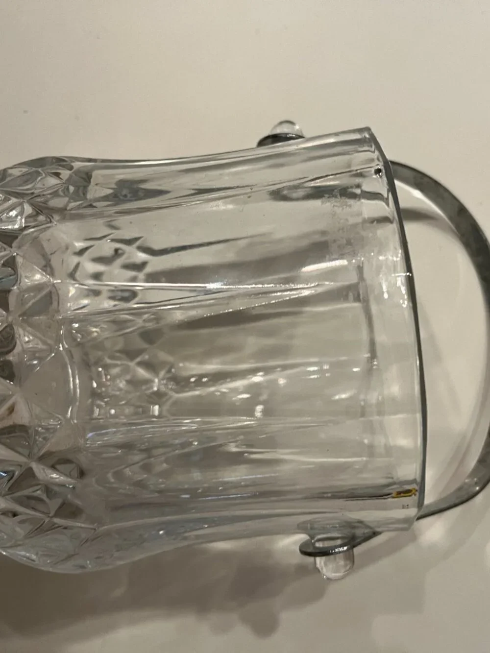 Vintage Heavy Cut Lead Crystal Ice Bucket Pinwheel Pattern Barware 5x5 Inches